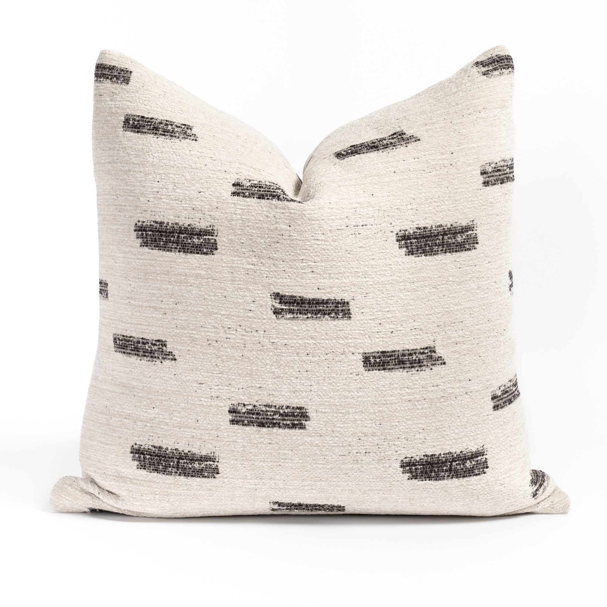 Stratus 20x20 Inch Decorative Throw Pillow Cover - Soft Cream Square Cushion for Sofa, Bed, Living Room & Home Decor