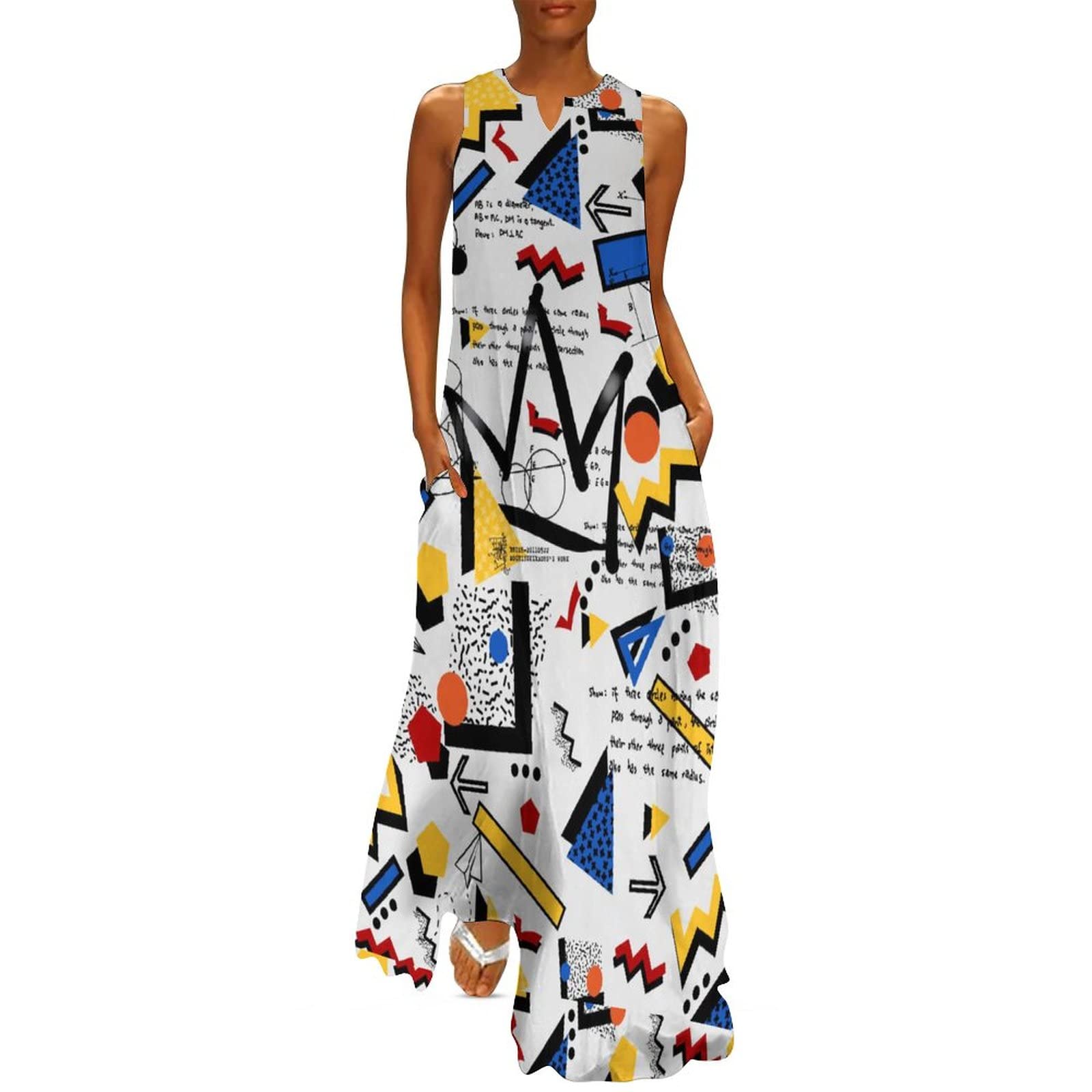 Vintage 80s 90s Summer Dresses for Women - Retro Sleeveless Maxi Dress Casual & Wedding Guest Outfit | Perfect for Beach Vacations, Date Nights & Special Occasions