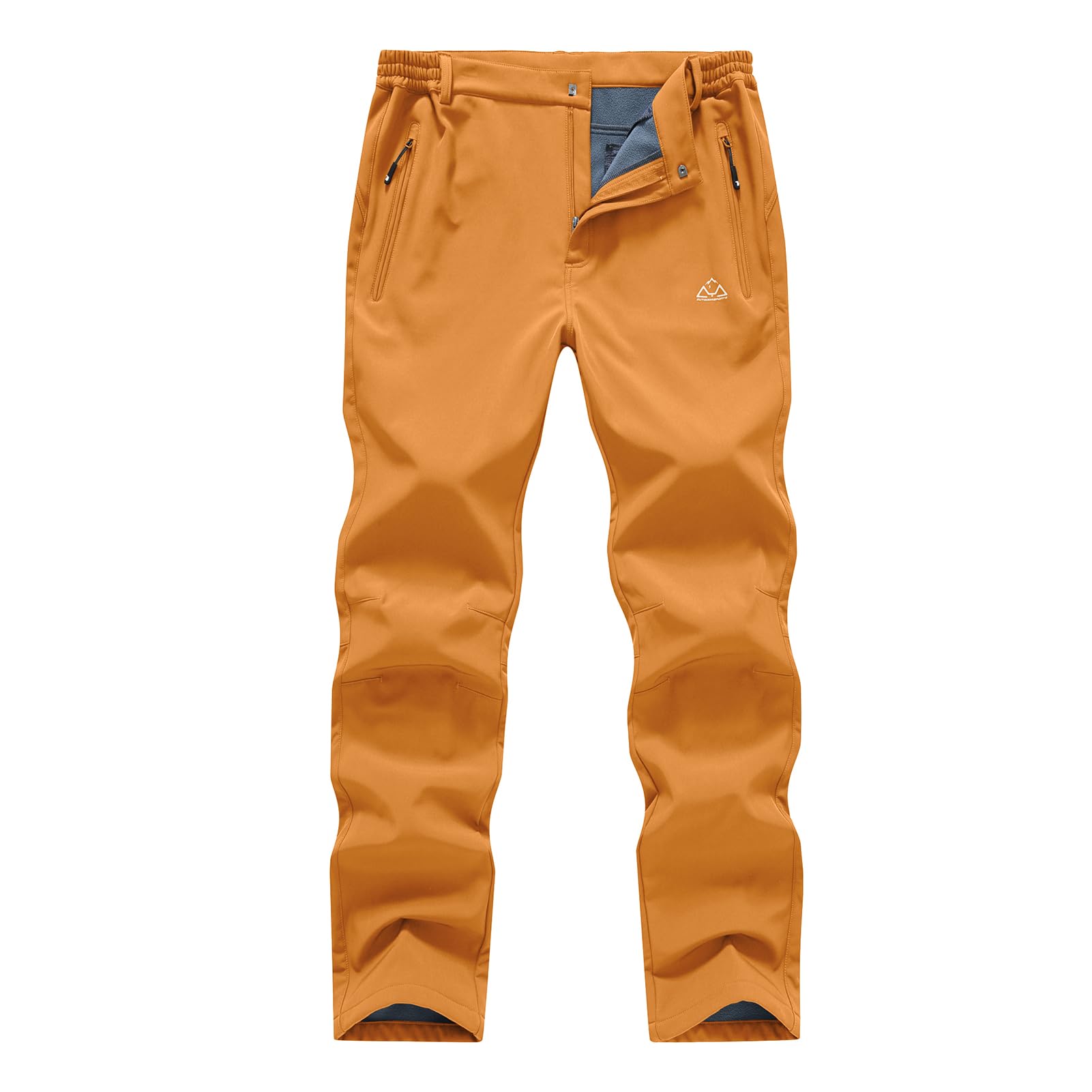BASUDAM Men's Utility Work Pants - Waterproof Snow Pants with Fleece Lining, Insulated Winter Hiking Pants for Outdoor Activities, Camping & Mountain Climbing