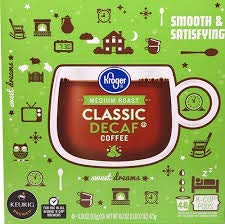 Kroger Classic Decaf Coffee Pods - 48 Single Serve Cups for Keurig Brewers | Rich & Smooth Flavor | Perfect for Office, Home or Travel