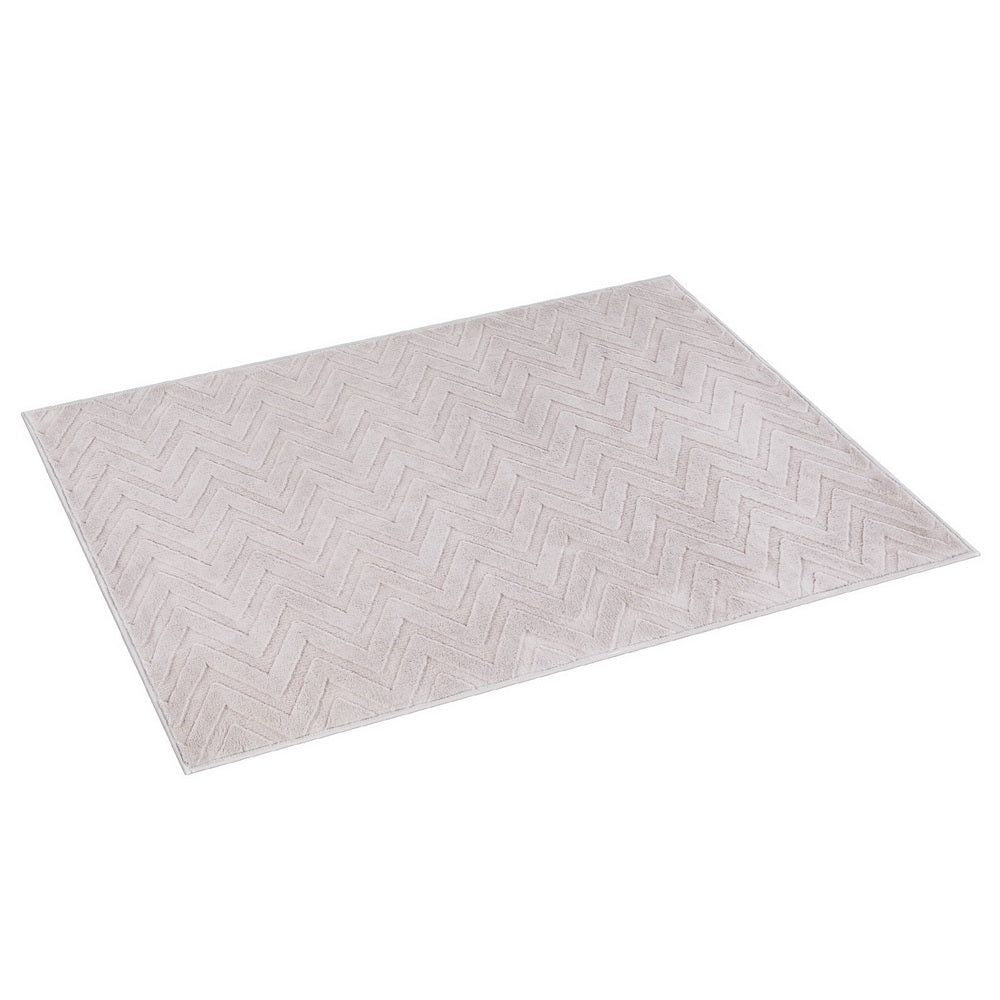 Artiss Washable Microfiber Area Rug 4x6 Feet (120x160cm) - Non-Slip Large Floor Carpet with Ripple Design for Living Room, Bedroom, and Office Decor