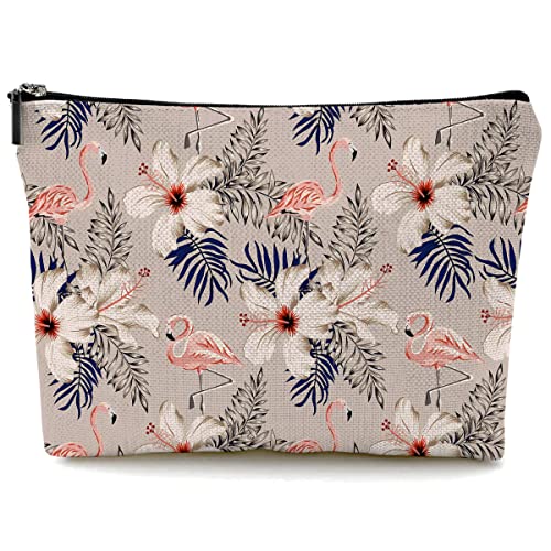 Flamingo Makeup Bags-Beige