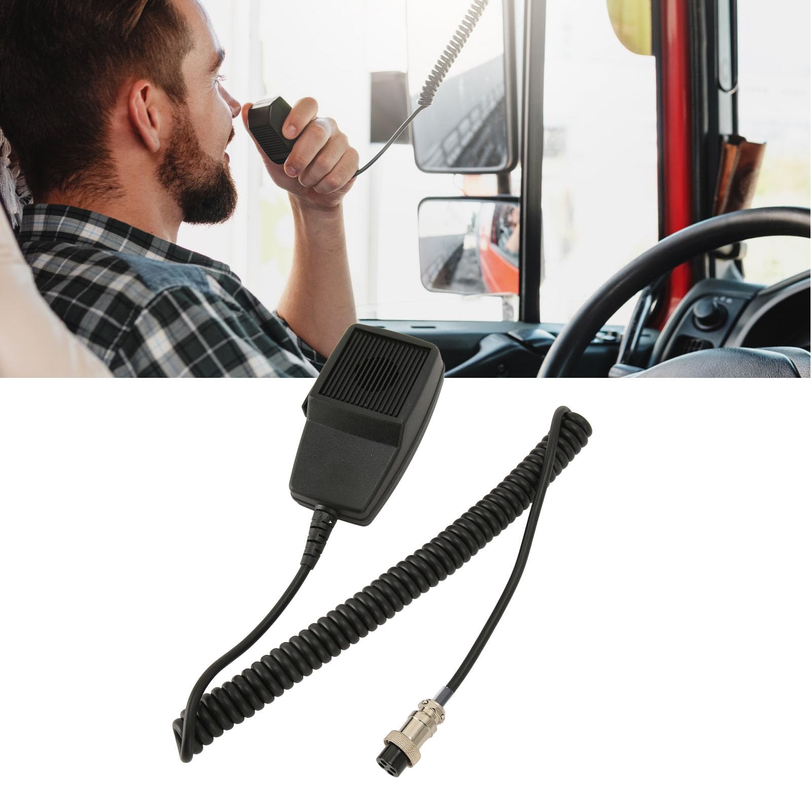 Professional 4 Pin CB Radio Microphone Replacement - Talkie Handheld Mic for Cobra, Superstar, Uniden & Audioline Radios | Durable CB Radio Accessory for Truckers, Off-Roading & Emergency Communication