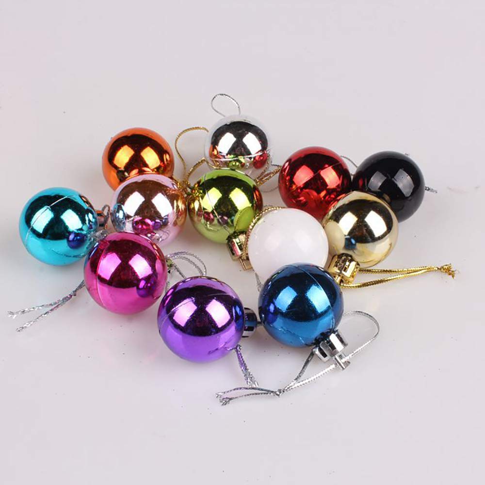 24-Piece Shatterproof Glitter Christmas Tree Ornaments Set - Gold Shiny, Matte & Frosted Plastic Hanging Balls for Holiday Decor | Perfect for Xmas Tree, Home, Party & Festive Decoration