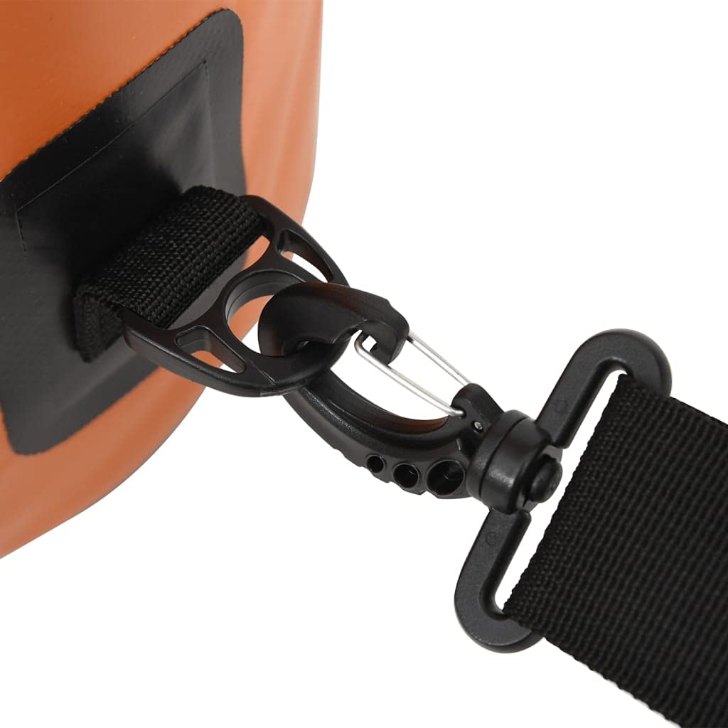 vidaXL Waterproof Dry Bag with Zipper - Orange PVC Backpack for Boating, Kayaking & Water Sports | Durable Waterproof Duffel for Beach, Camping & Outdoor Adventures