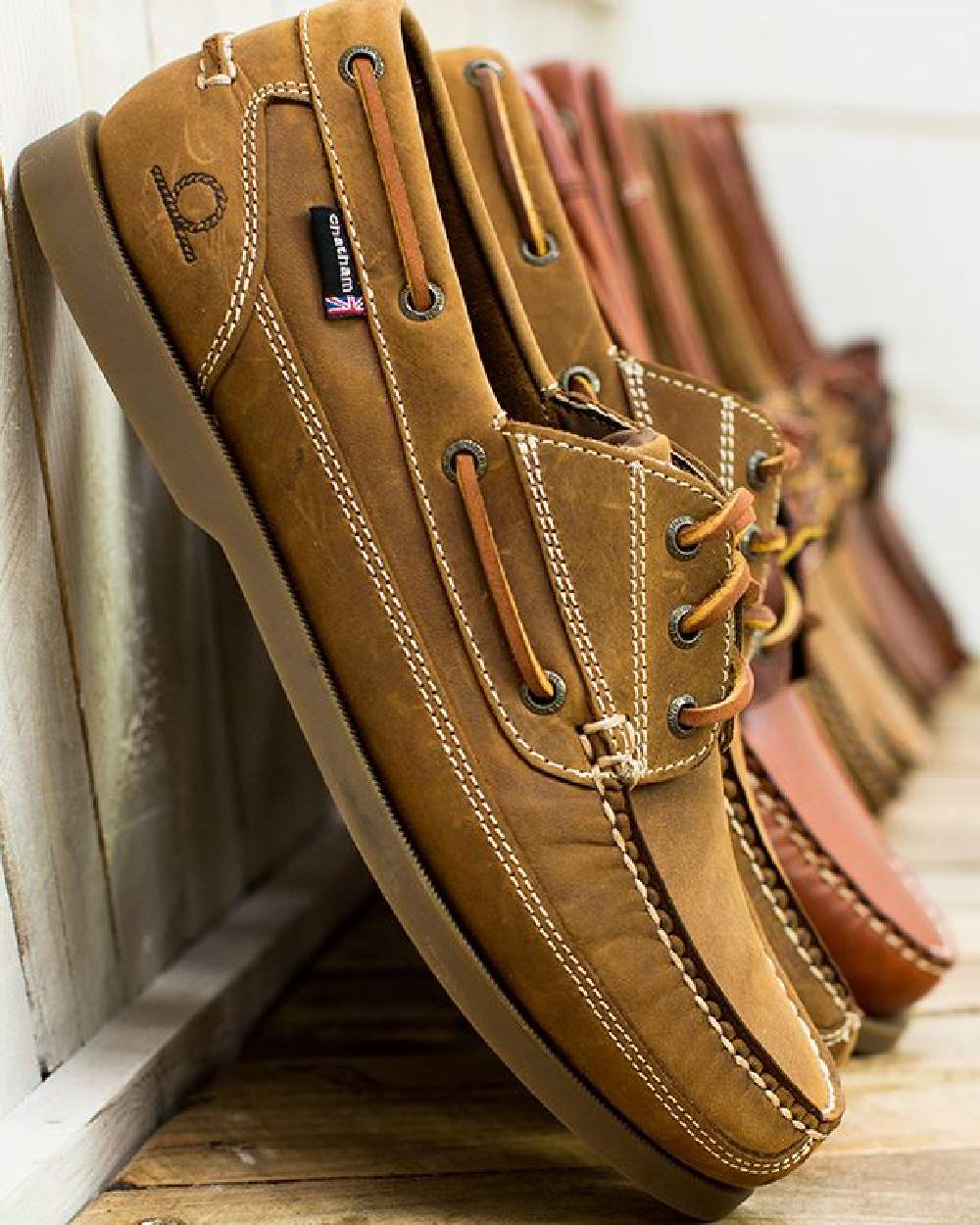 Chatham Men's Rockwell II G2 Leather Wide Fit Boat Shoes - Comfortable Slip-On Deck Shoes for Casual Wear, Sailing & Outdoor Activities