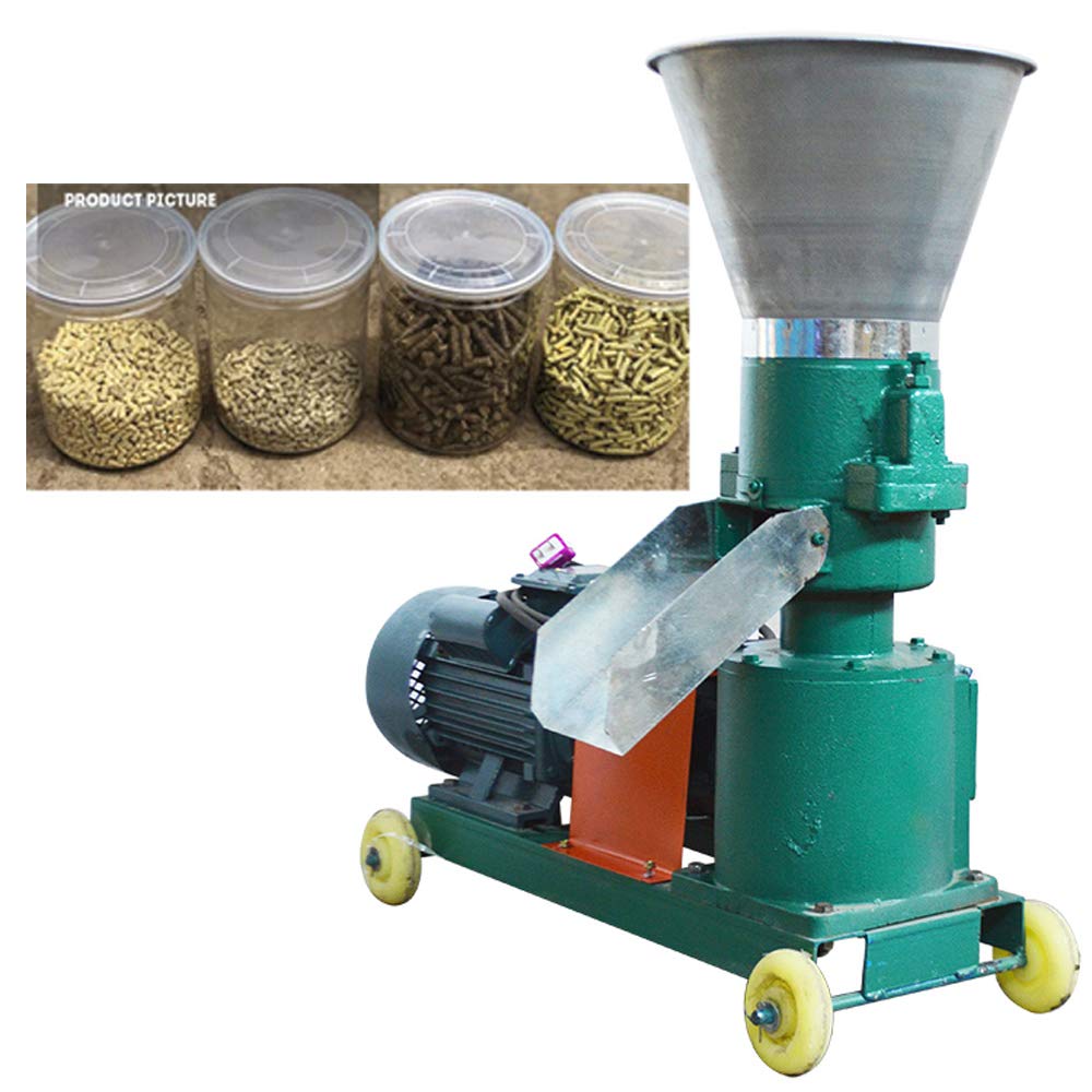 INTBUYING 6mm Animal Feed Pellet Mill Machine 150KG/H - Electric Pellet Press for Livestock, Poultry & Fish Farming - 220V Feed Production Equipment for Home & Farm Use