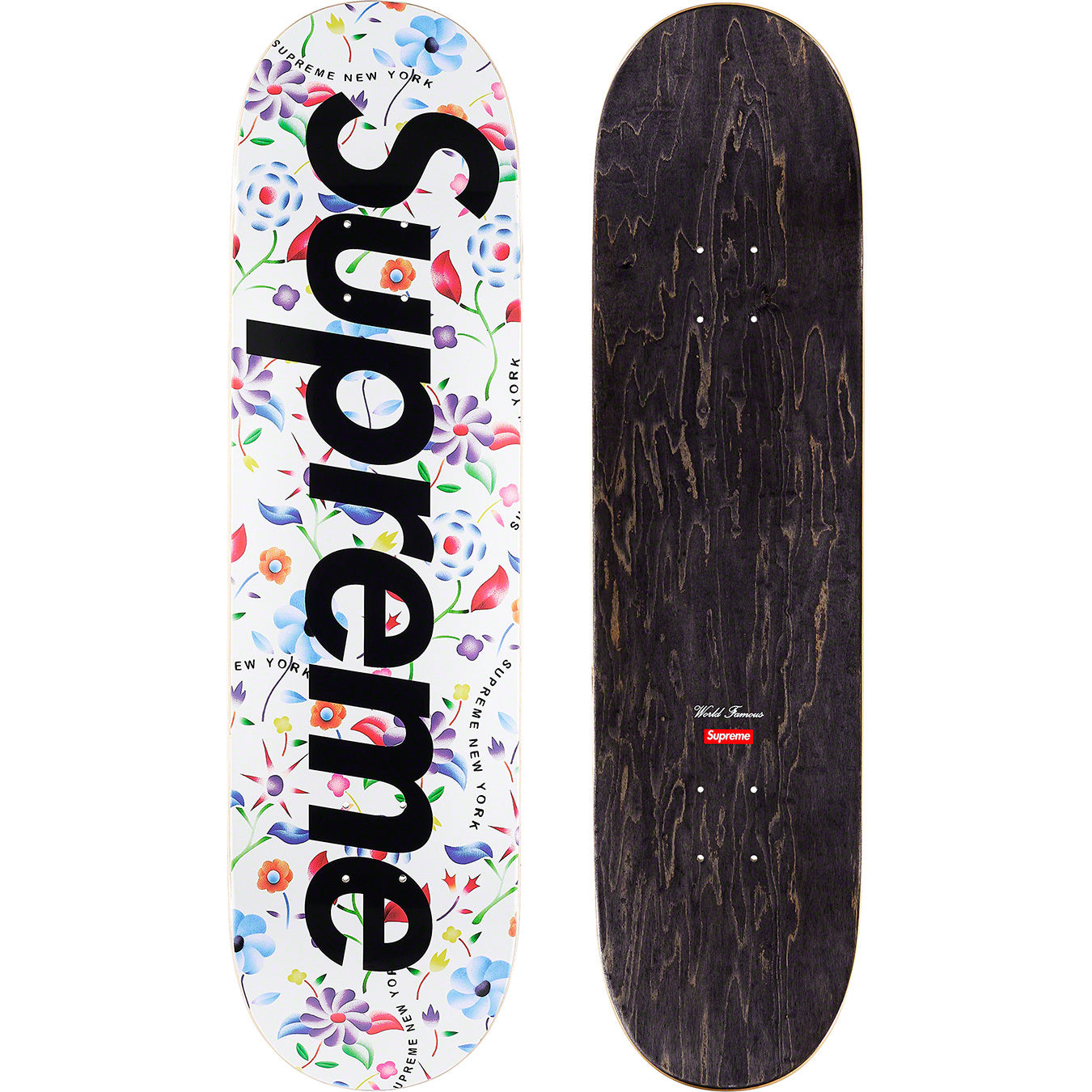 Supreme Airbrushed Floral Skateboard Deck - Premium 8.25