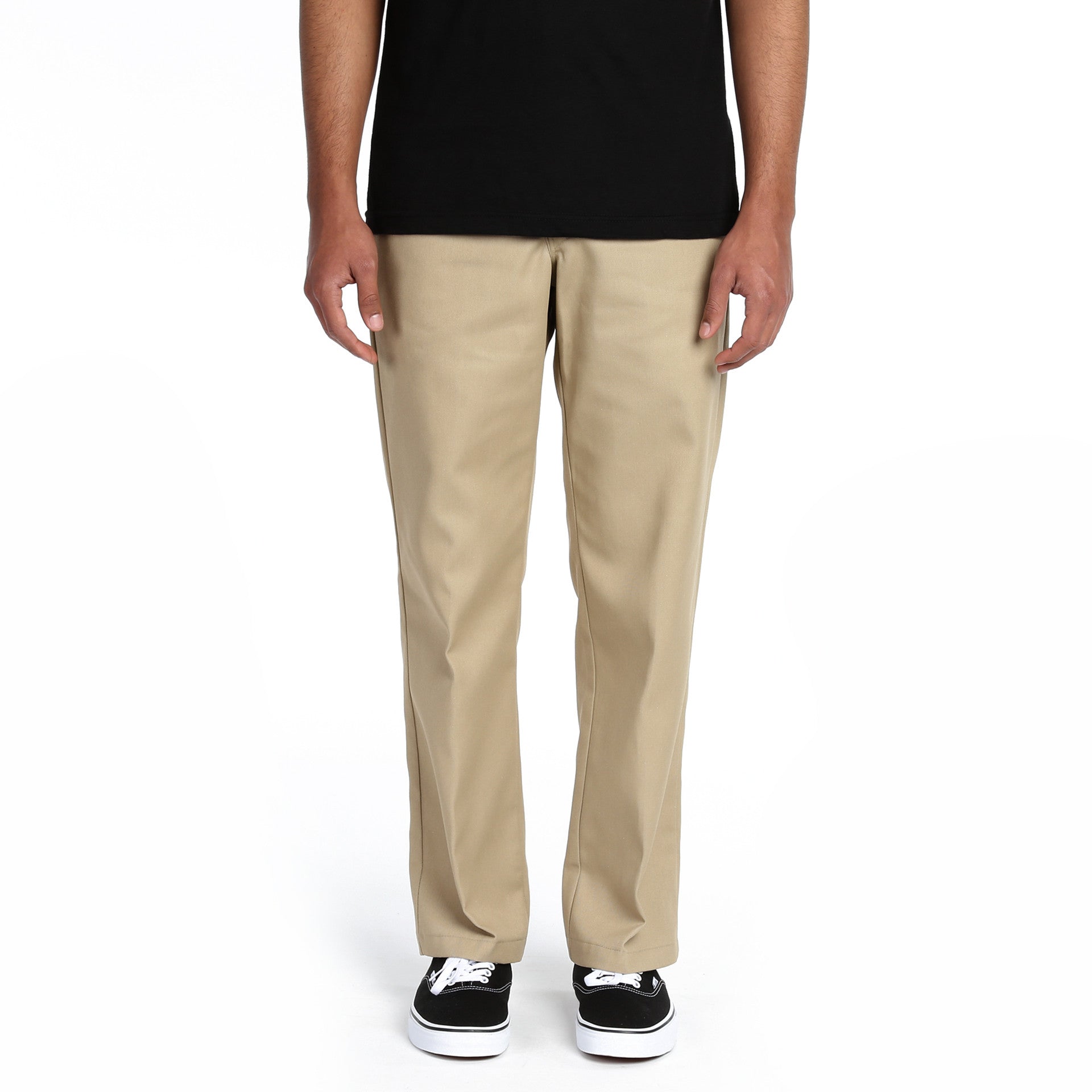 Dickies Men's 873 Slim Fit Work Pants - Durable Khaki Twill for Construction, Carpentry & Outdoor Jobs | Comfortable Professional Workwear