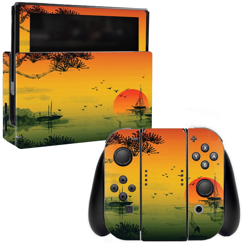 MightySkins Vinyl Decal Wrap Cover for Nintendo Switch - Japanese Sunset Design | Protective & Durable Skin | Easy to Apply & Remove | Made in USA | Perfect for Gaming, Travel & Customization