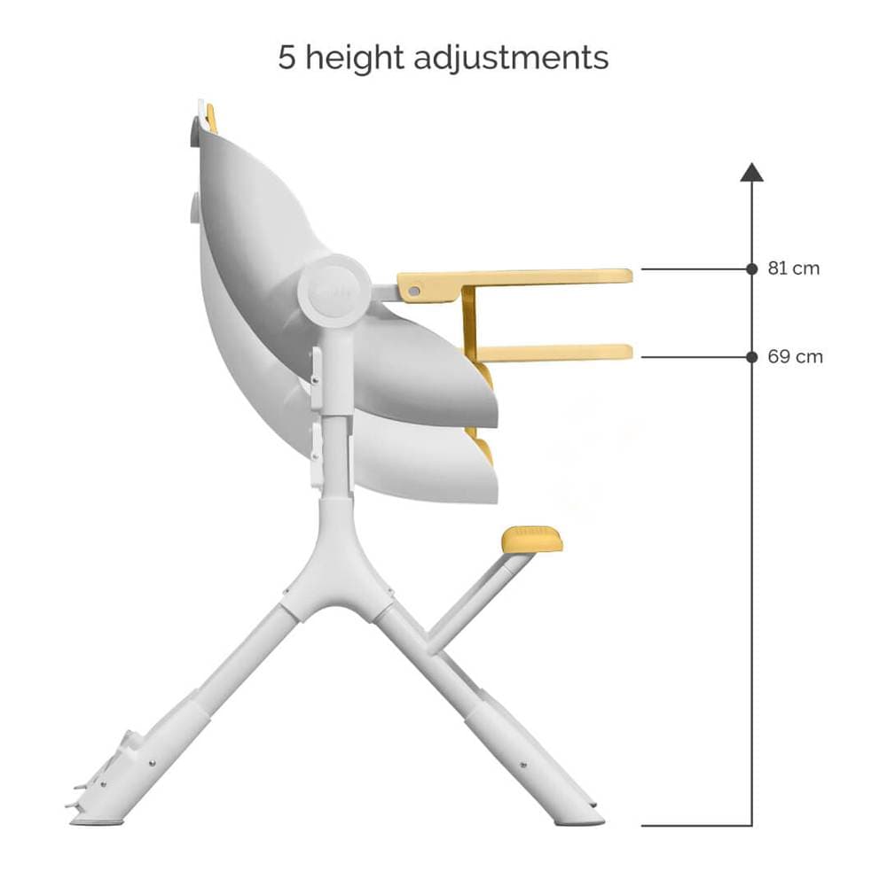 Oribel Cocoon Z Glider High Chair - Modern Baby Feeding Chair with Adjustable Height & Recline | Perfect for Dining, Weaning & Playtime at Home