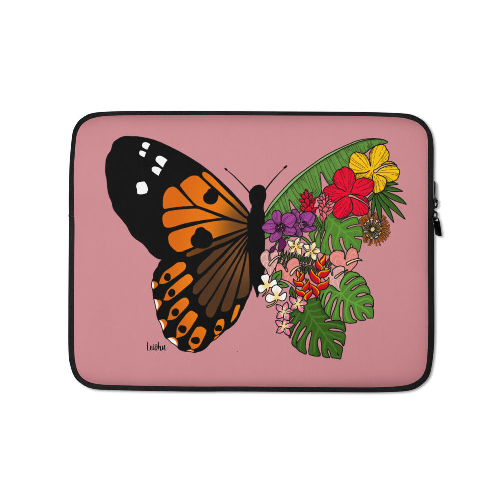 Premium Pulelehua Laptop Sleeve Case - Lightweight & Water-Resistant 13-15 Inch MacBook/Notebook Protector - Perfect for Work, Travel & School