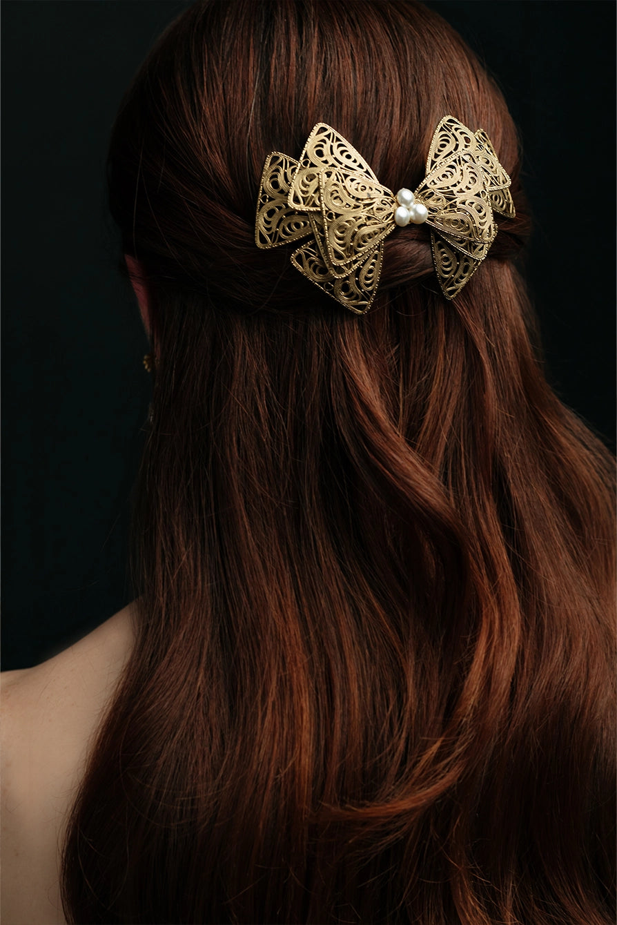 Elegant Elevated Barrette Hair Clip - Non-Slip Hair Accessory for Women & Girls - Perfect for Weddings, Parties & Everyday Styling