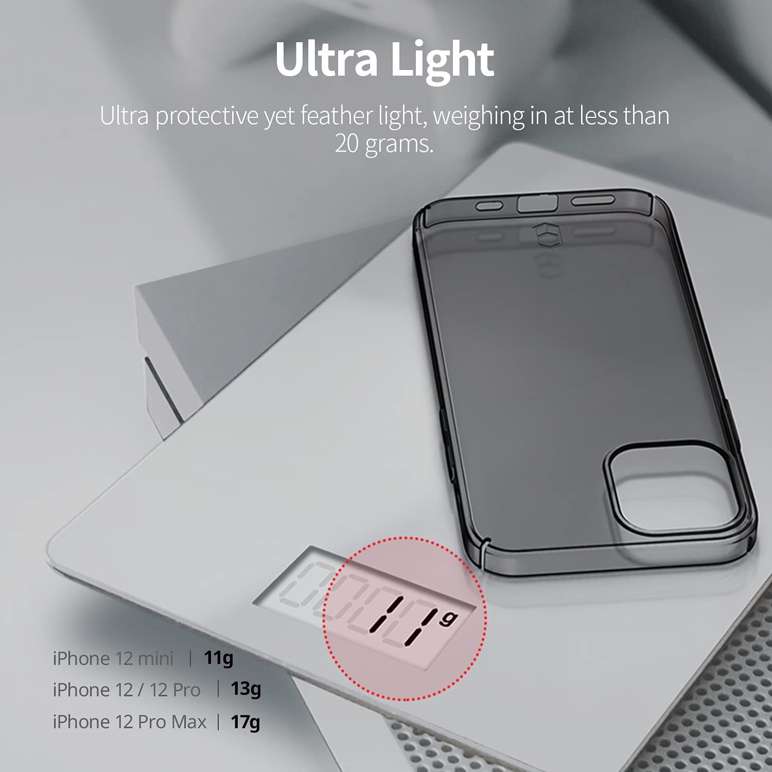 PATCHWORKS Level ST Ultra Thin Shockproof Crystal Clear Hard Case for iPhone 12 Mini 5G (5.4 inch 2020 Model) | Lightweight Protective Phone Cover with MagSafe Compatibility | Perfect for Everyday Use, Work & Travel