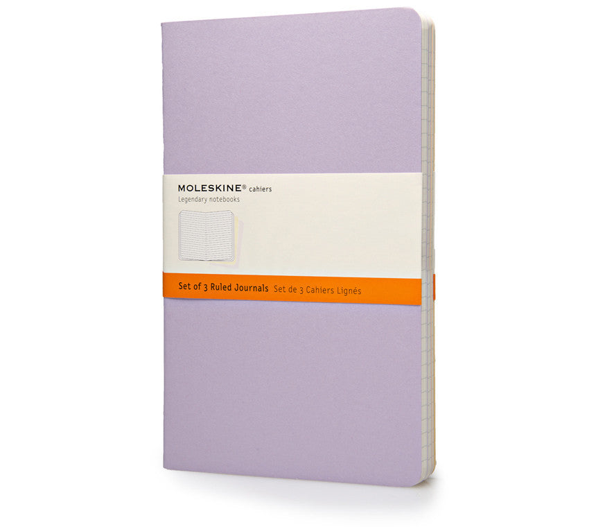 Premium Moleskine Ruled Cahier Journal Set - 3 Pack with Durable Cardboard Cover for Note Taking, Sketching & Daily Planning | Perfect for Students, Artists & Professionals