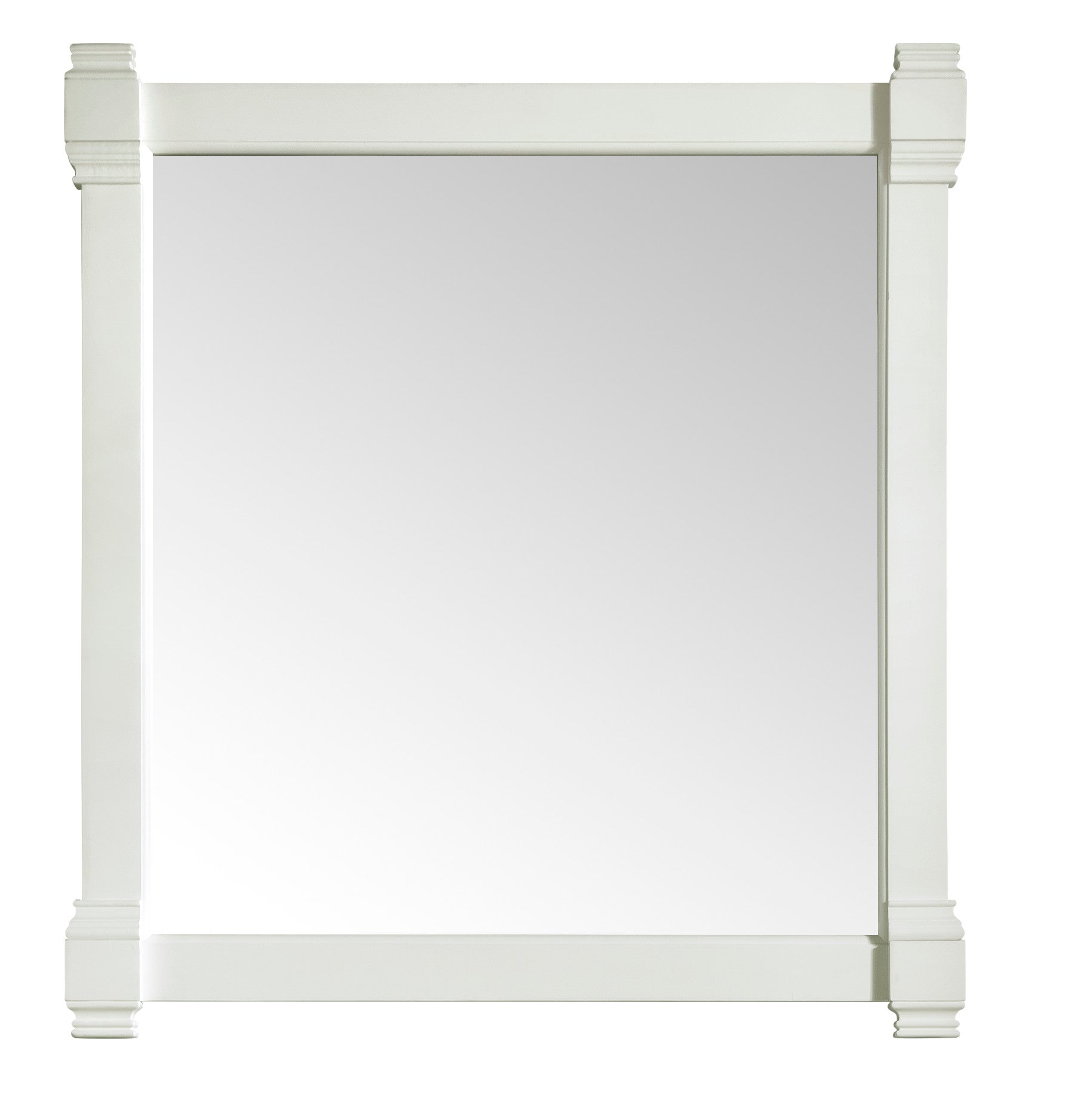 Brittany 35-Inch Wall Mirror in Bright White - Perfect for Bedroom, Bathroom & Entryway Decor