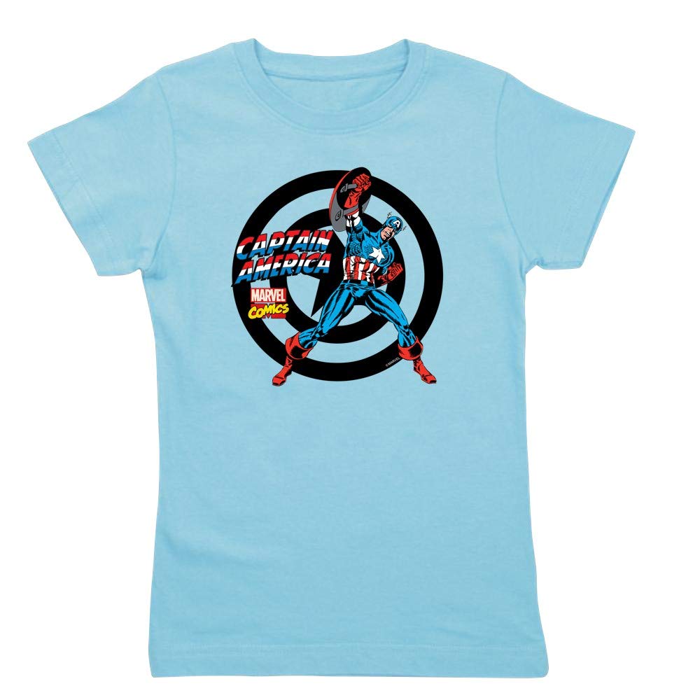 Captain America Power Girl's Slim Tee - Stylish Superhero T-Shirt for Women | Perfect for Cosplay, Comic Con & Casual Wear