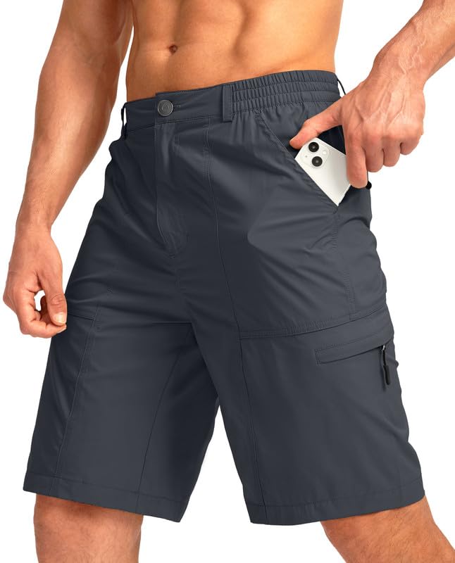 Viodia Men's Hiking Cargo Shorts - 6 Pockets Quick Dry Lightweight Stretch Outdoor Shorts for Fishing, Golf & Camping | Perfect for Summer Adventures & Active Lifestyles