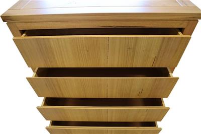 Highland 5 Drawer Tallboy Dresser - Natural Wood Bedroom Chest for Storage & Organization | Perfect for Bedrooms, Living Rooms & Dorm Rooms
