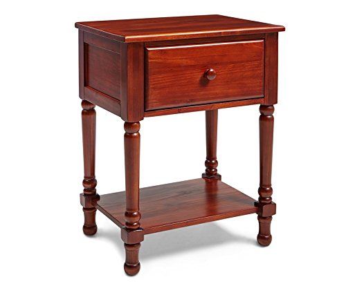 Victoria Wood Nightstand - Traditional Solid Wood Bedside Table with Cherry Finish for Bedroom Essentials | Perfect for Bedrooms, Guest Rooms & Home Decor