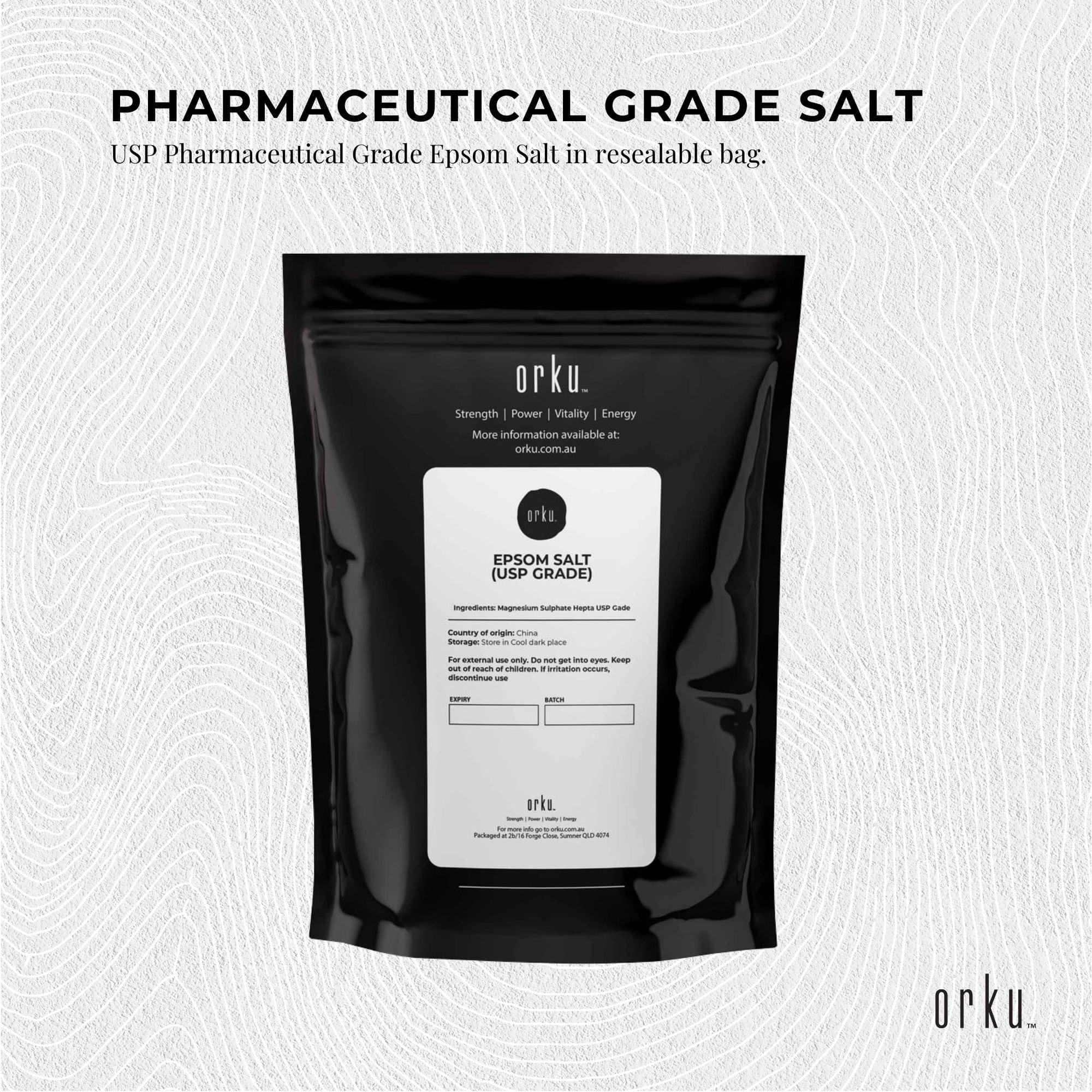 1kg USP Epsom Salt Pharmaceutical Grade Magnesium Sulfate - Premium Body Bath Salts for Relaxation, Muscle Relief & Detox | Perfect for Spa, Foot Soak & Stress Relief at Home