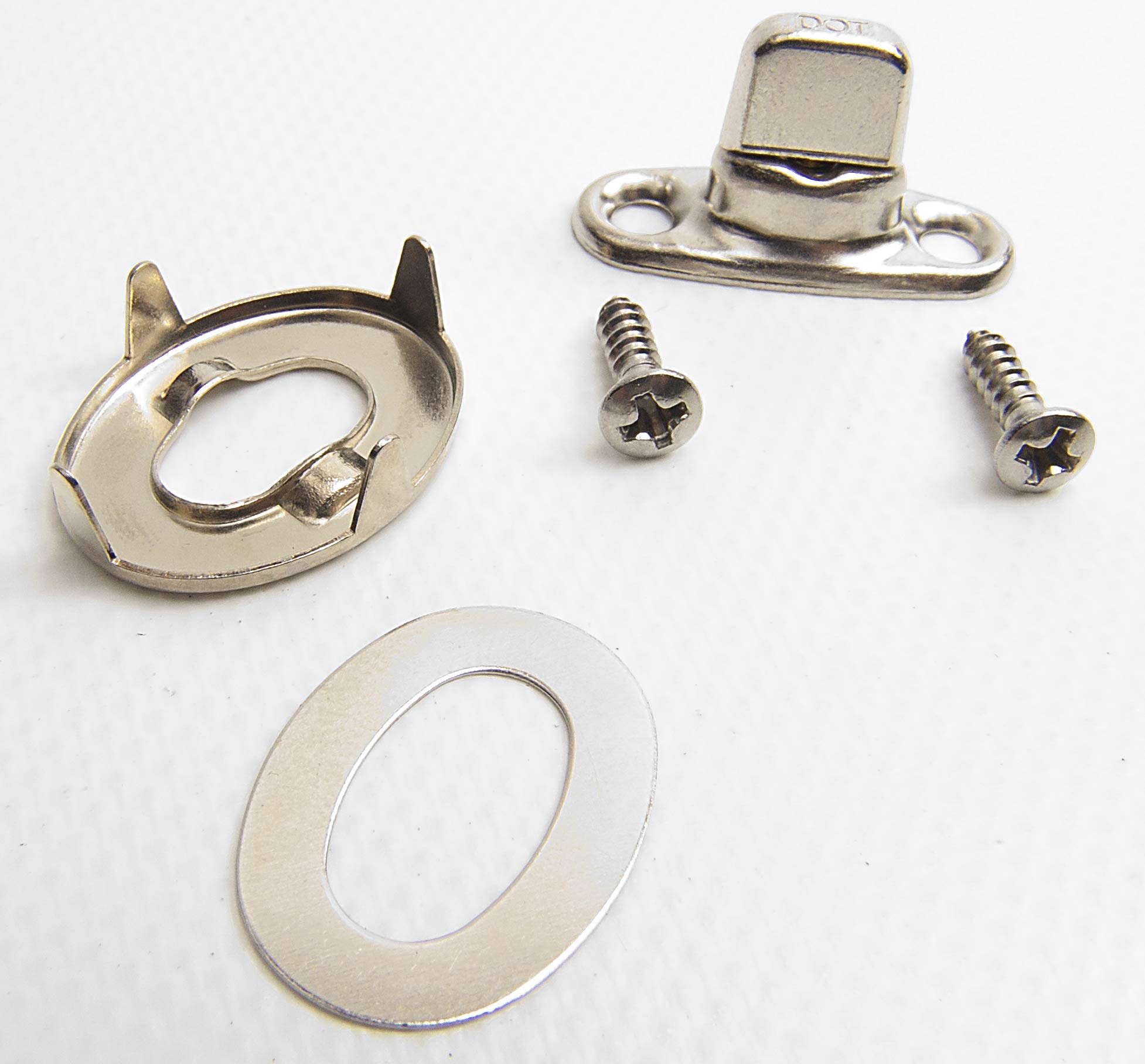 100pcs Stainless Steel Turn Buttons, Eyelets, Clinch Plates & Mounting Screws Kit - Durable Fasteners for Leathercraft, DIY Projects & Industrial Applications