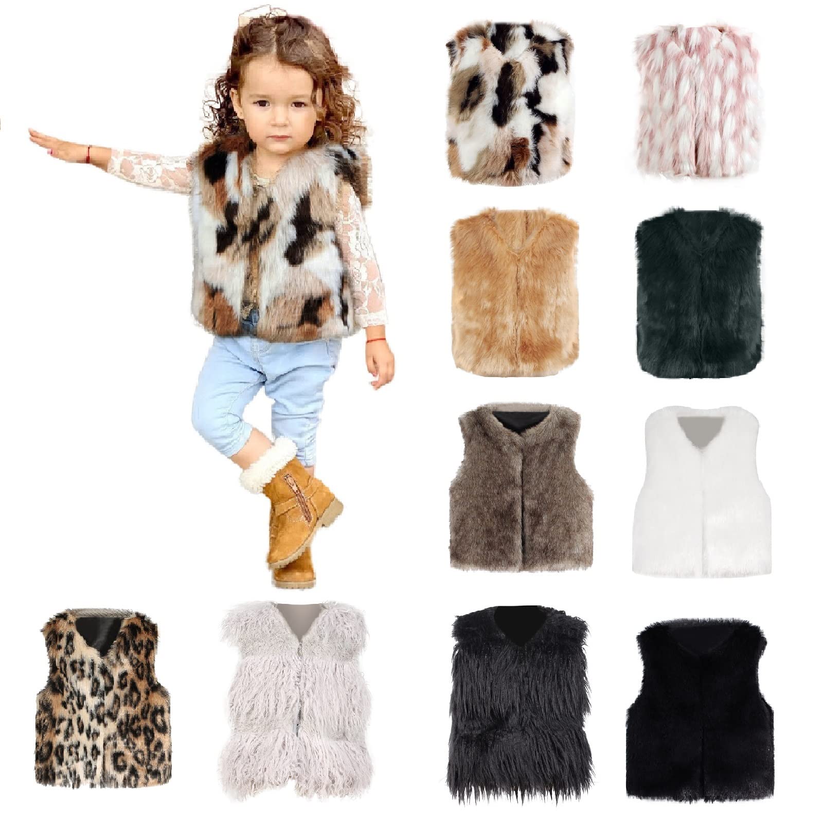 Baby Winter Vest for Toddlers - Soft Faux Fur Plush Sleeveless Jacket, Warm Solid Color Coat for Infants | Perfect for Outdoor Play & Cold Weather Protection