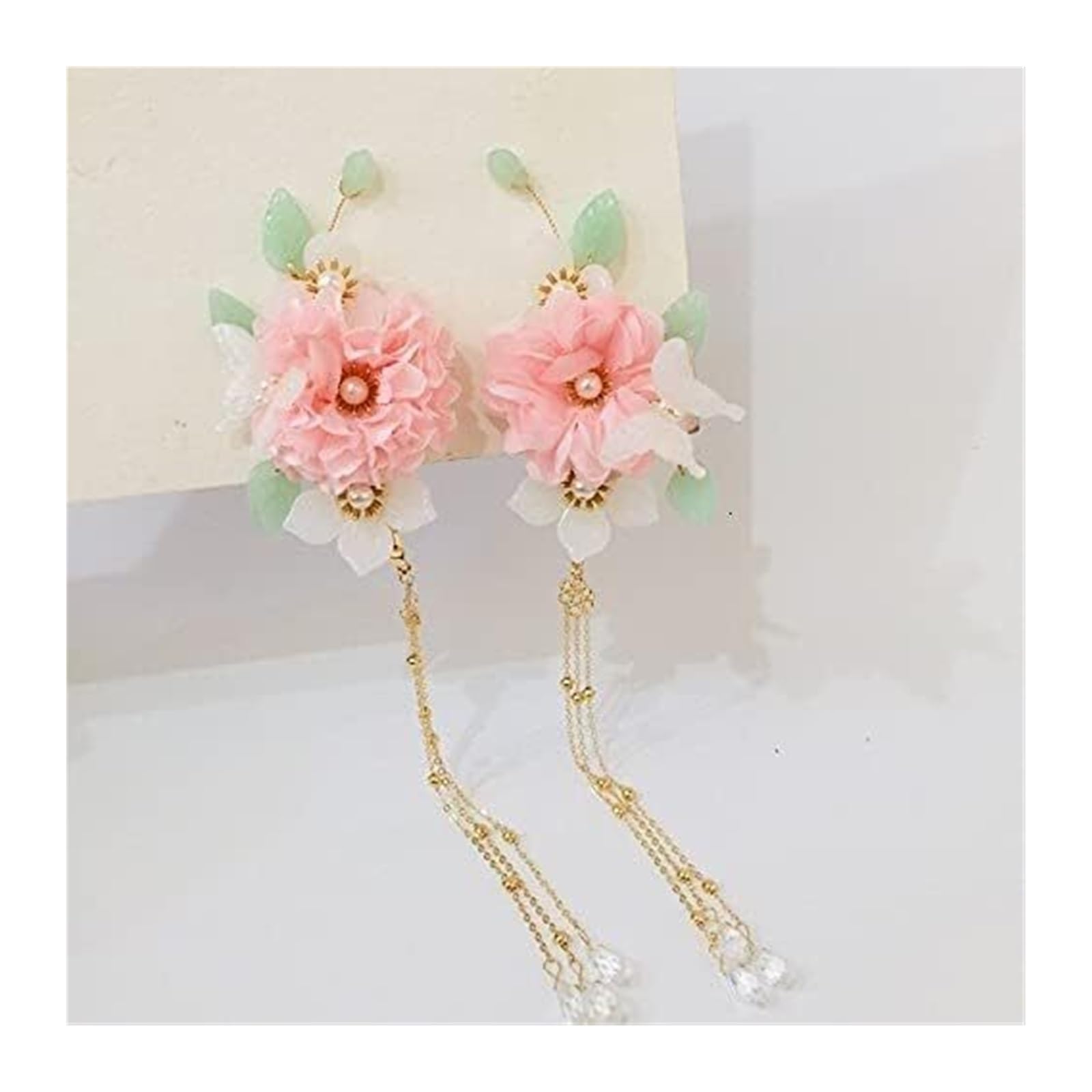 Vintage Chinese Hanfu Hairpins - Floral Tassel Hair Clips for Girls & Fairy Costumes