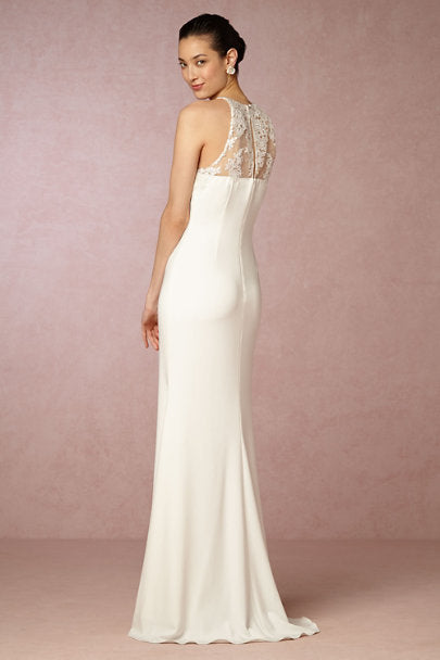 Badgley Mischka Julianne Wedding Gown - Elegant Lace Bridal Dress for Beach, Church & Formal Ceremonies
