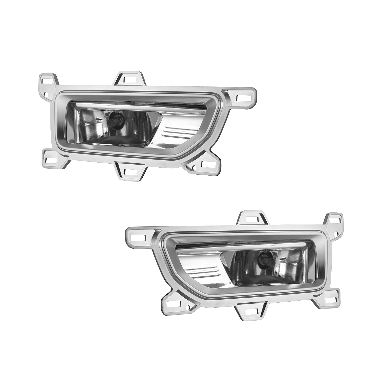 ROXX Fog Lights Assembly for 2020-2025 Nissan Titan - Chrome Bezel Fog Lamps with Wiring Kit, Switch & H8 Halogen Bulbs (Driver & Passenger Side) | Enhanced Visibility for Night Driving & Bad Weather Conditions