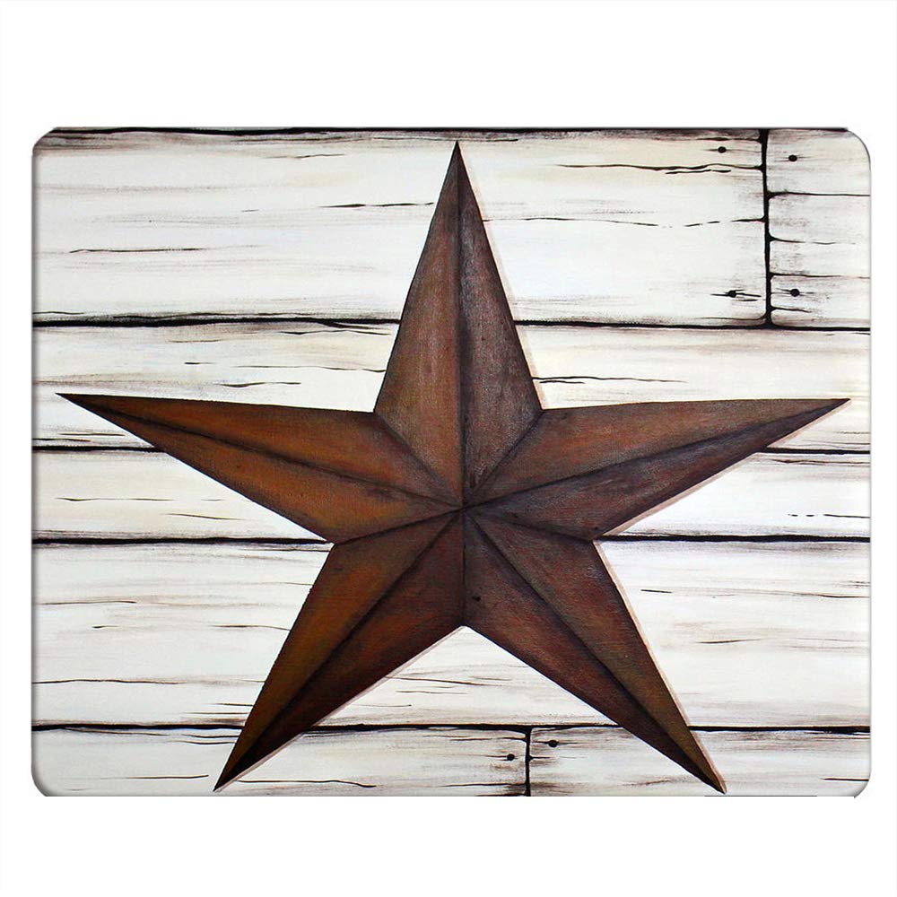 Vintage Texas Star Western Style Mouse Pad - Non-Slip Rubber Gaming Mouse Mat for Computer, Laptop & Office Desk (9.5