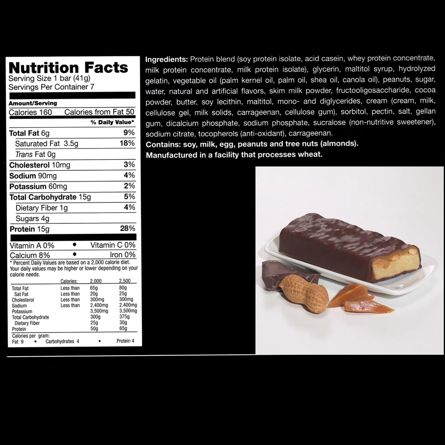 Protiwise High Protein Nutrition Bar - Caramel Nut Flavor | 15g Protein, Gluten Free, Low Fat & Sugar | Keto-Friendly Meal Replacement Snack for Weight Loss | Perfect for Gym, Hiking & On-the-Go Energy | 7 Bars per Box