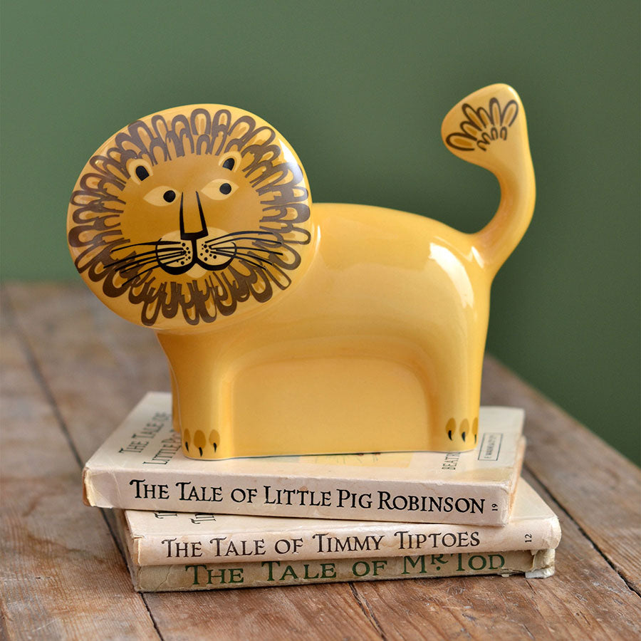 Handmade Ceramic Lion Money Box - Cute Piggy Bank for Savings, Gifts & Home Decor | Perfect for Kids, Collectors & Feng Shui Decorations