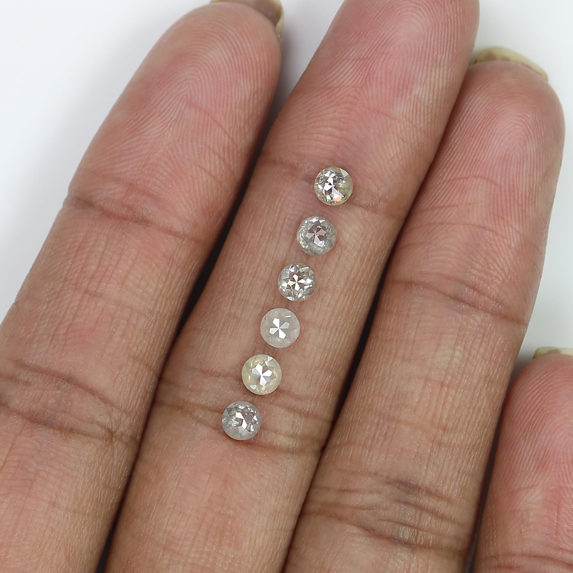 1.42 CT Natural Loose Round Rose Cut Grey Diamond - 3.50 MM GIA Certified Loose Diamond for Engagement Rings & Jewelry Making (LQ1701)