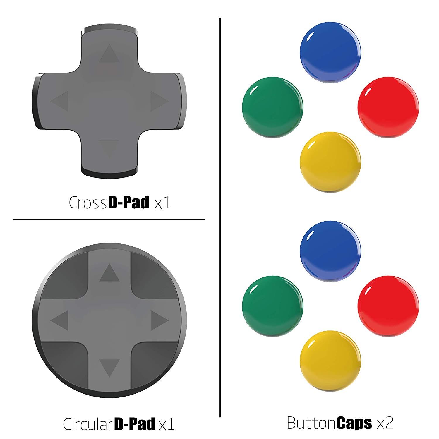 Skull & Co. D-Pad Button Cap Set for Nintendo Switch Joy-Con Controllers - Enhance Gaming Precision for Action & Fighting Games