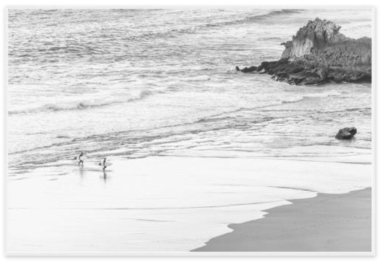 Serene Surfers V Framed Giclee Art Print - Premium Wall Decor for Beach House, Living Room & Office - Coastal Surfing Theme Home Décor