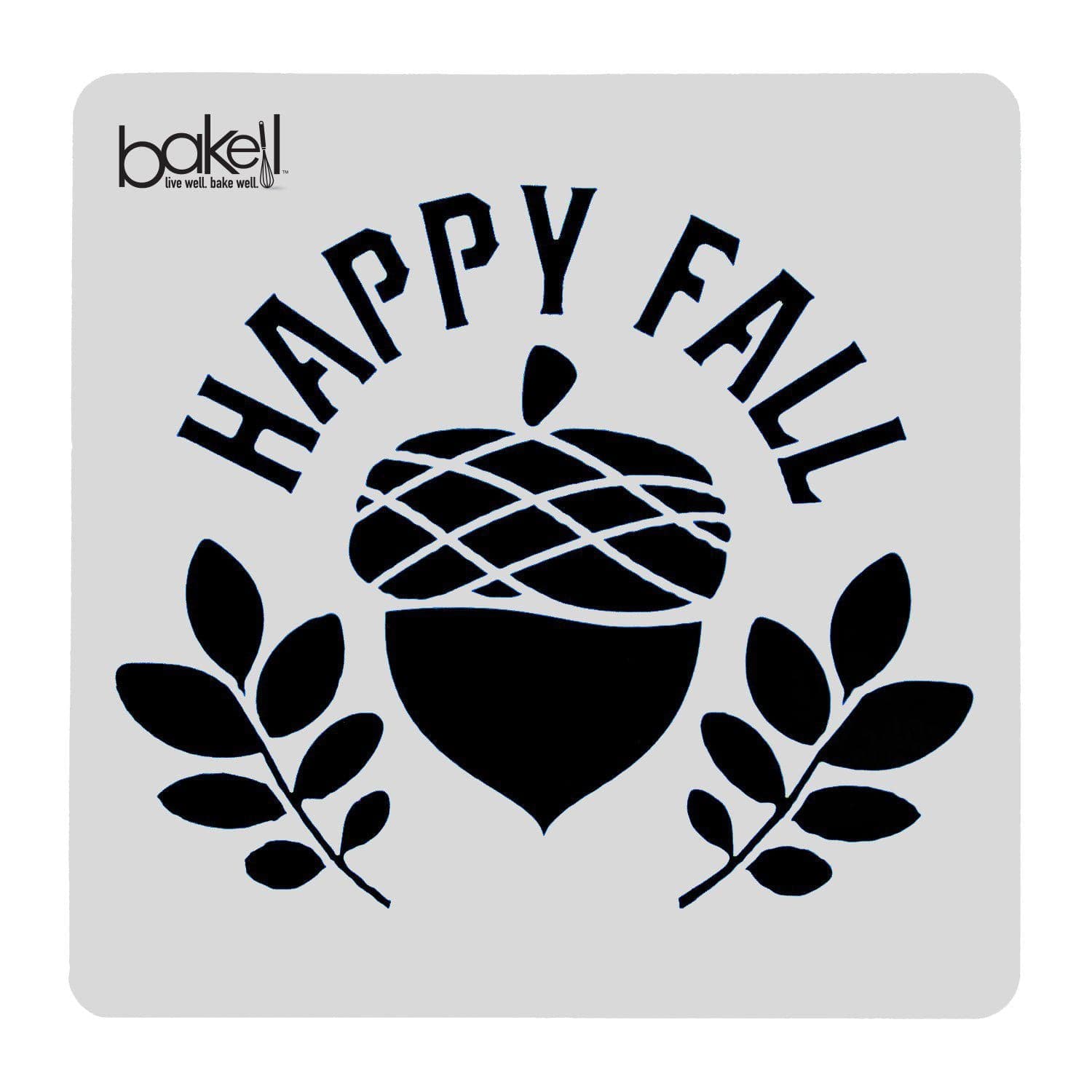 Bakell® 3x3 Inch Happy Fall Stencil - DIY Pumpkin, Leaf & Autumn Decor for Wood Signs, Walls & Craft Projects