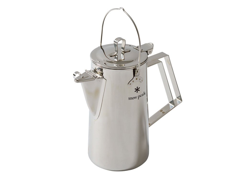 **Snow Peak Men's Stainless Steel Upright Kettle - Silver, Durable & Lightweight for Camping, Hiking & Outdoor Adventures**