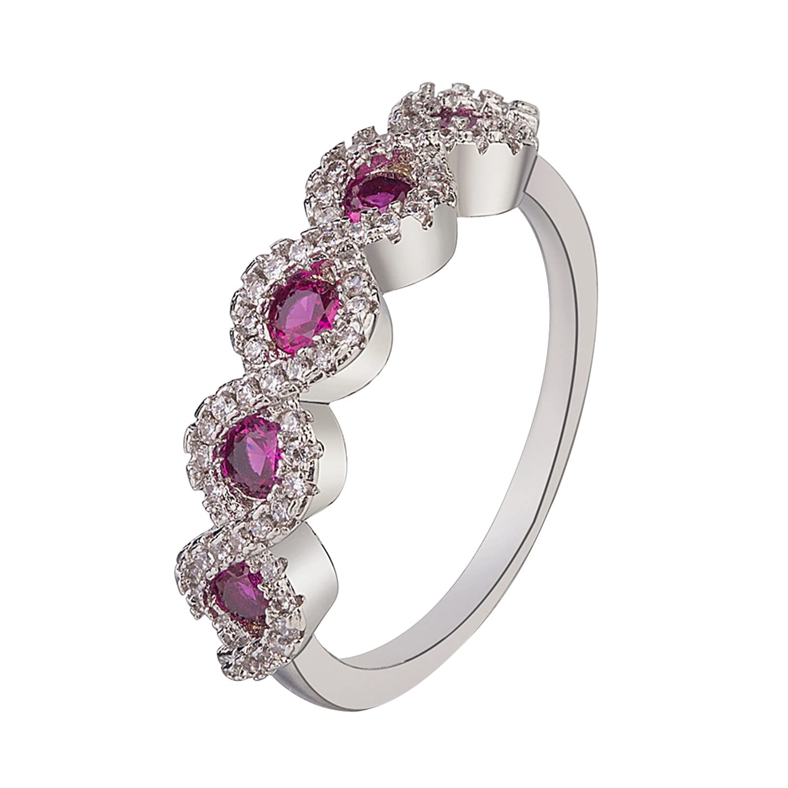 Elegant Cubic Zirconia Wedding Rings for Women - Fashion Statement Engagement & Birthday Jewelry - Perfect for Bridal, Anniversary Gifts & Special Occasions