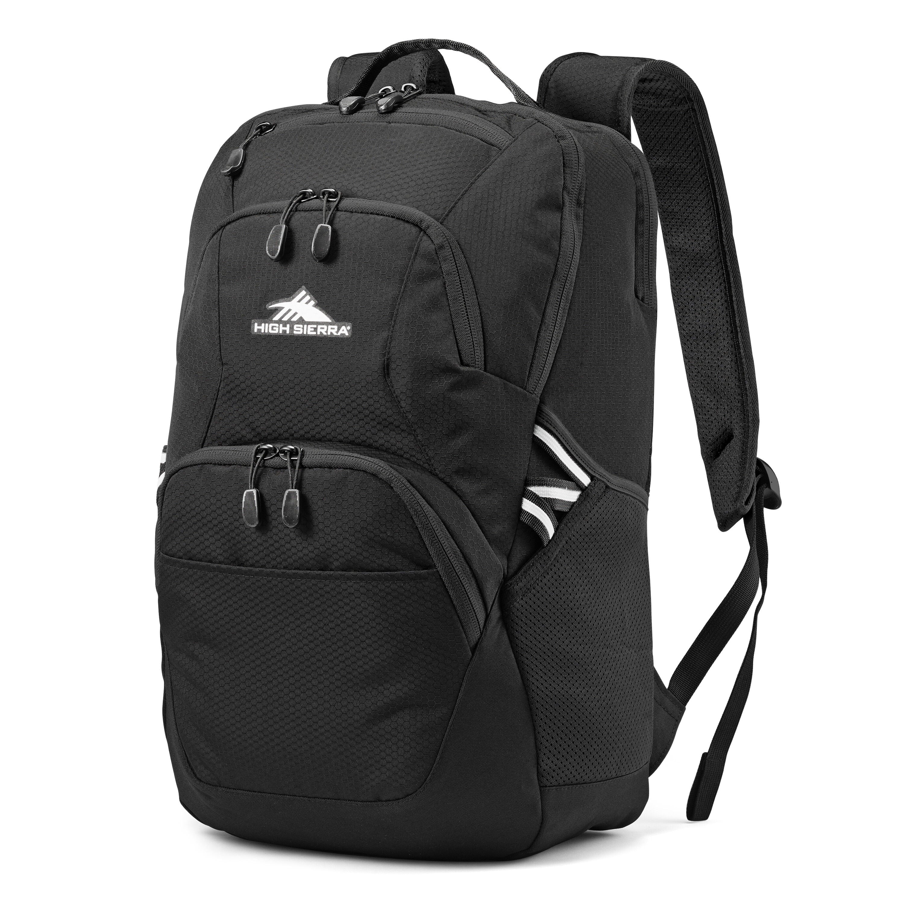 High Sierra Swoop SG Backpack - Durable Water-Resistant Laptop Backpack for Men & Women - Perfect for School, Work, Travel & Outdoor Adventures (Black)