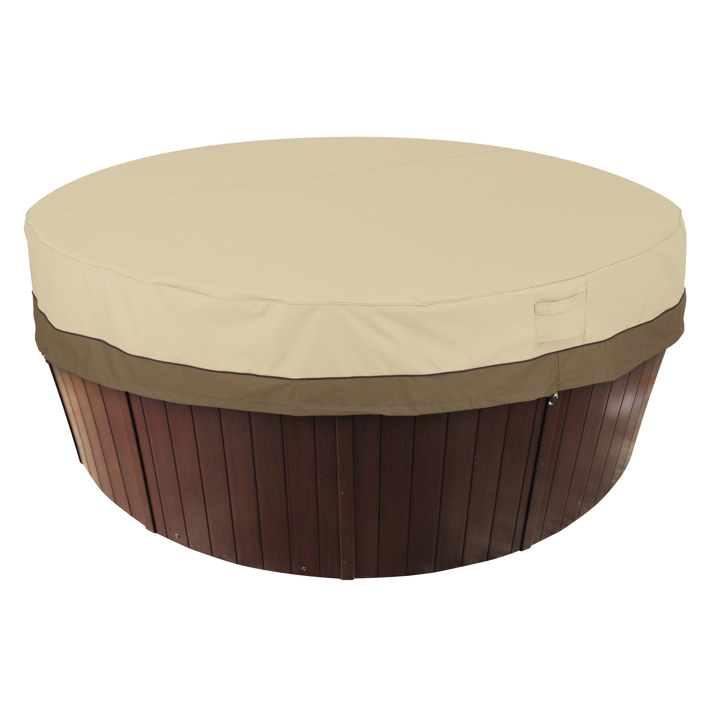 Classic Accessories Veranda 84-Inch Round Hot Tub Cover - Waterproof, UV-Resistant Spa Cover for Outdoor Protection | Perfect for Patio, Deck & Backyard Hot Tubs