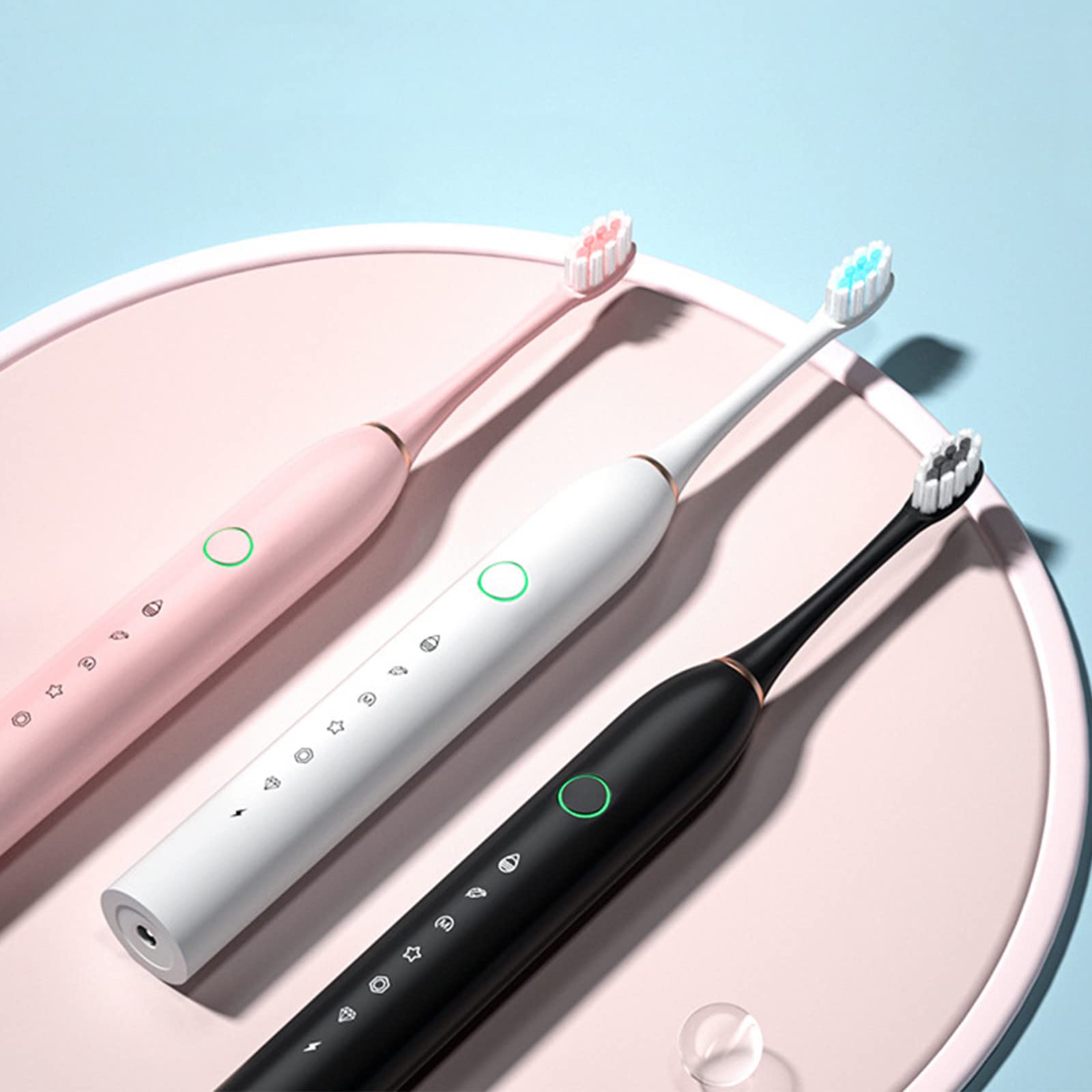 Rechargeable Electric Toothbrush for Adults - 42,000 RPM, 8 Brush Heads, 6 Speed Modes with Smart Timer, IPX7 Waterproof, Removes 5X More Plaque (Black) - Perfect for Travel & Daily Oral Care