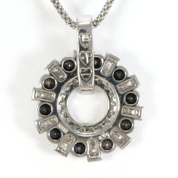 18K White Gold Black Diamond Necklace for Women - Elegant & Luxurious Jewelry Gift for Anniversary, Wedding, or Special Occasion