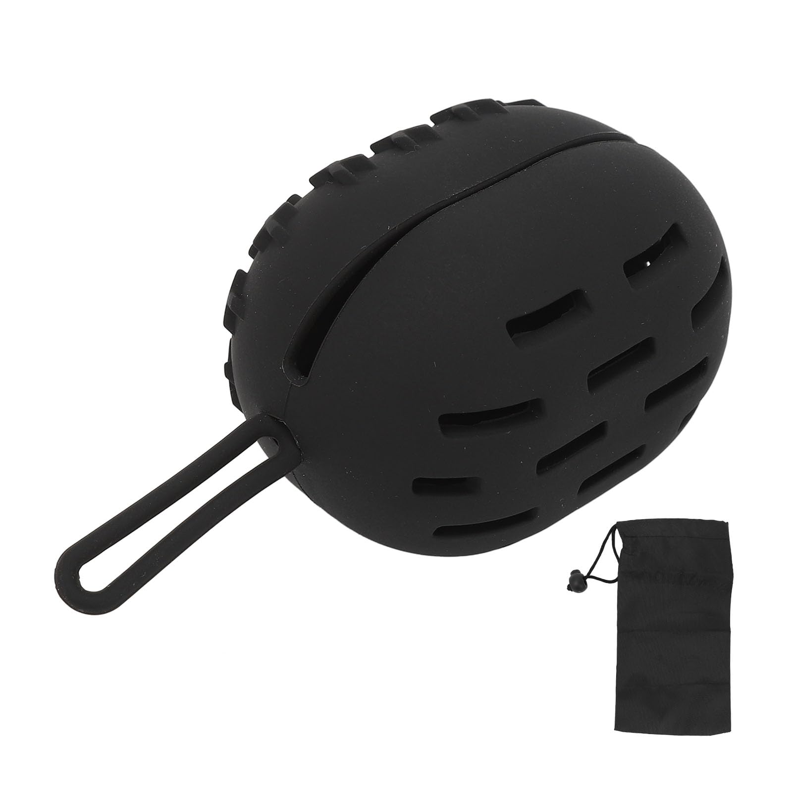 EXCLUZO Silicone Makeup Sponge Case - Breathable Blender Holder for Travel & Home Use (Black)