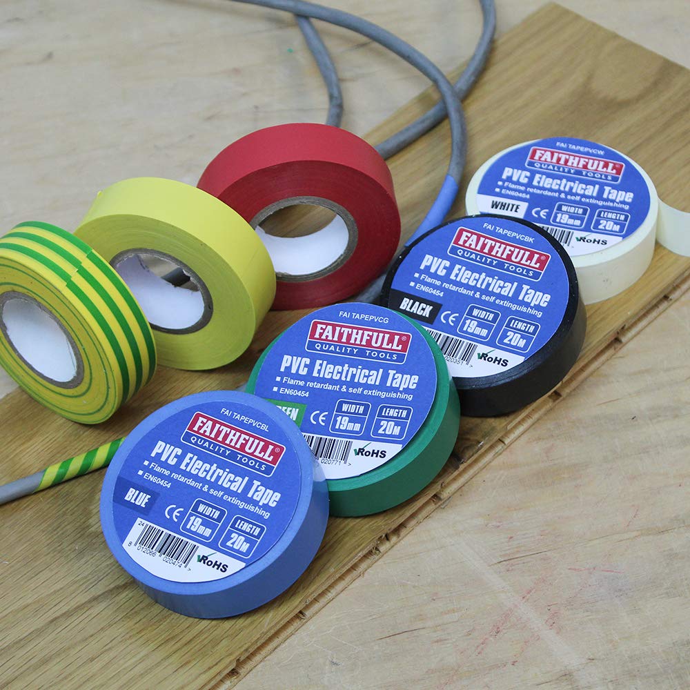 FAITAPEPVCR Red PVC Electrical Tape 19mm x 20m (3/4