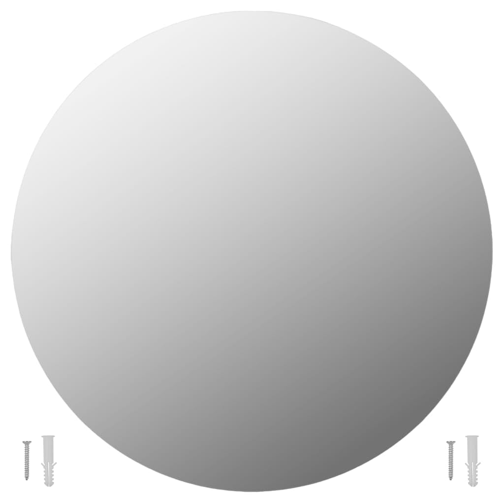 vidaXL Set of 2 Round Wall-Mounted Dresser Mirrors - 23.6