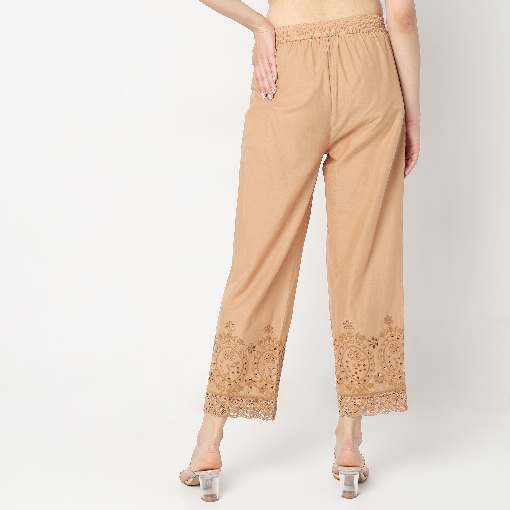 Stylish Regular Fit Embroidered Ethnic Pants for Women | Boho Chic Design | Comfortable & Trendy | Perfect for Casual Wear, Festivals & Vacations