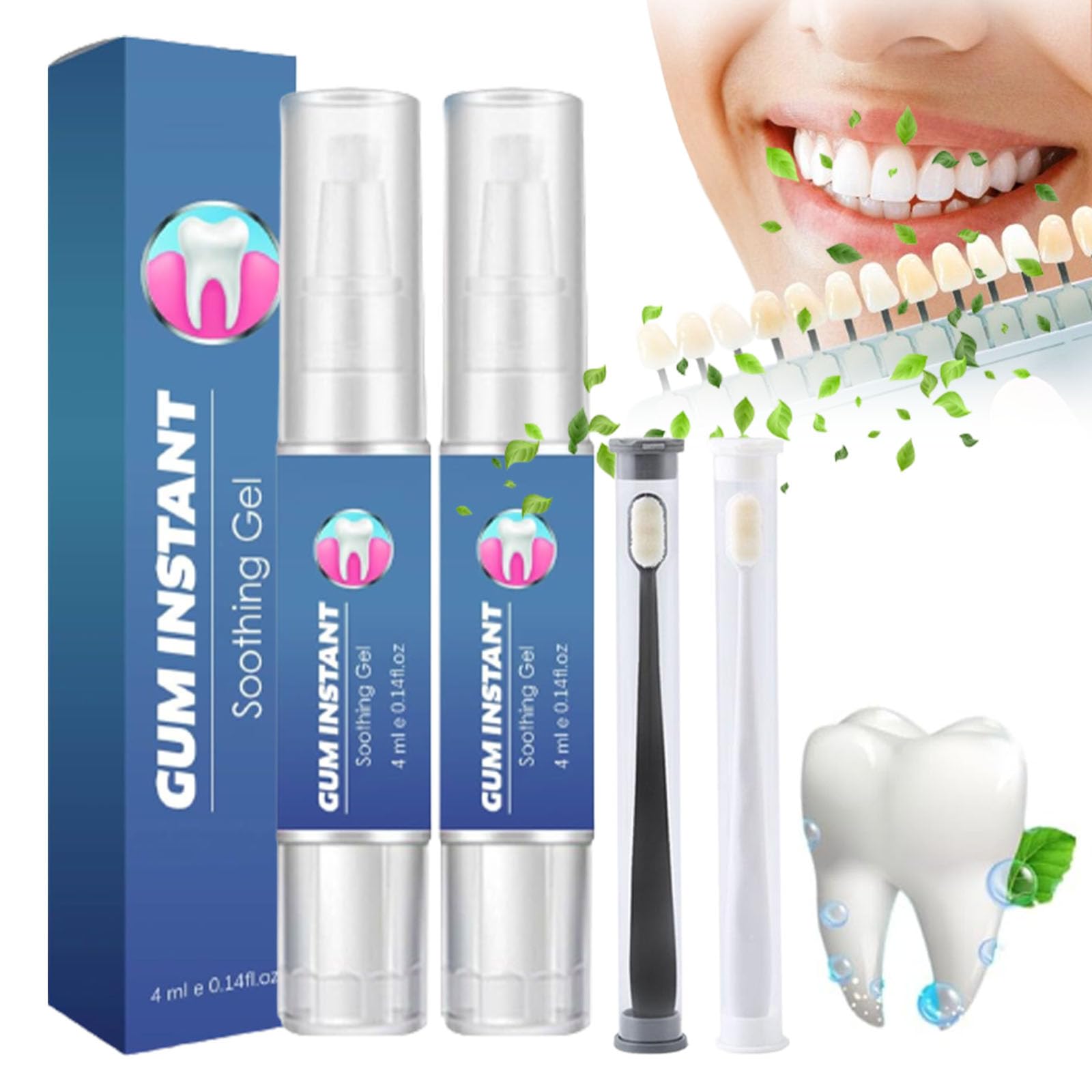 Gum Instant Treatment Gel (2 Pack) - Fast Pain Relief for Sensitive Gums & Mouth Sores | Perfect for Dental Care & Oral Health Maintenance