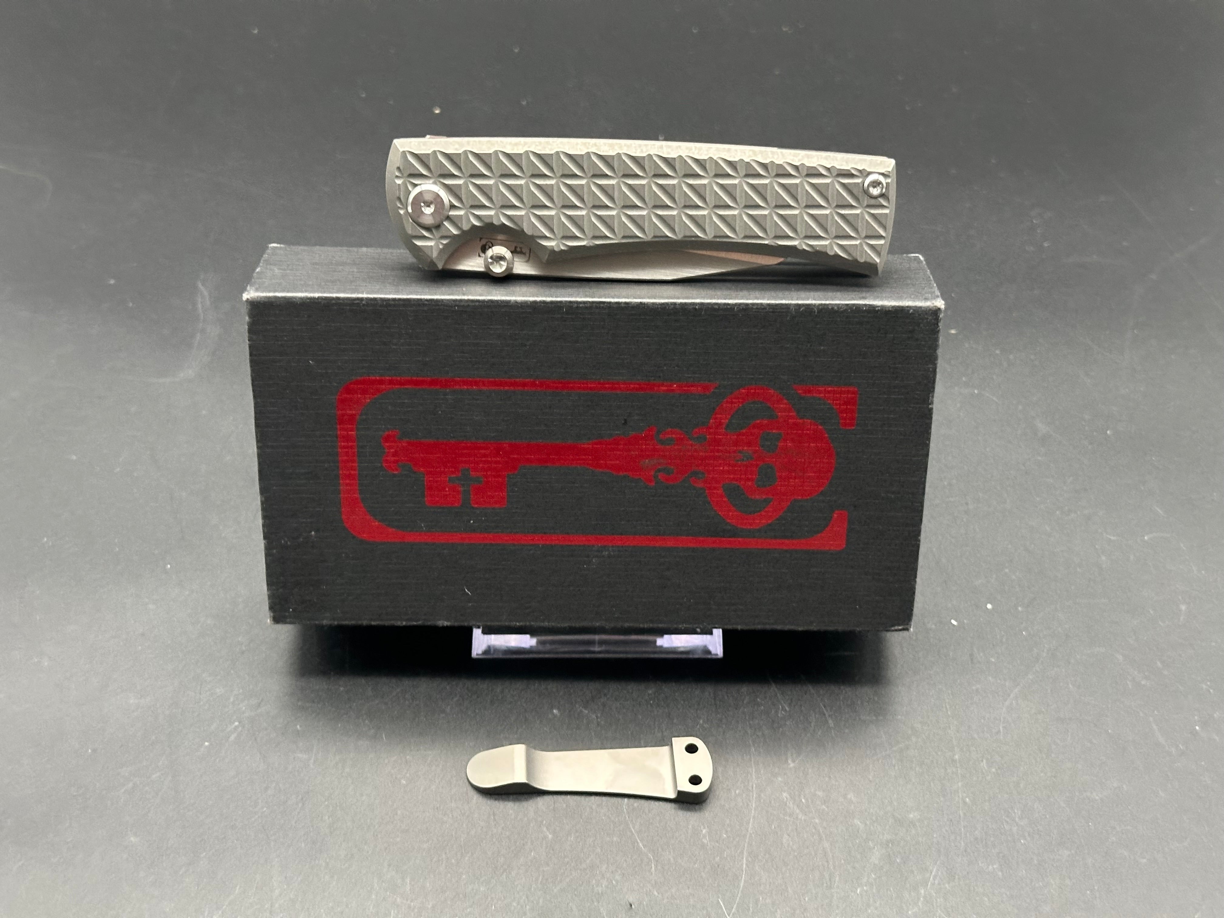 Chaves Sangre Street Folding Knife - Titanium Thumb Studs, Flipper Delete | EDC, Outdoor, Tactical & Everyday Carry Knife for Enthusiasts