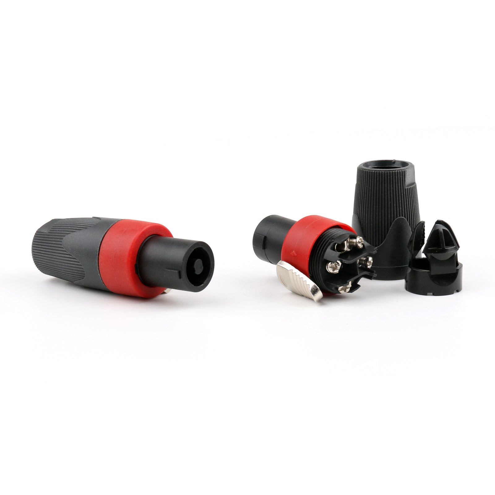 10 Pcs Red Speakon 4 Pin Male Plug Connector for Professional Audio Cables - DJ Equipment, PA Systems & Live Sound Setups
